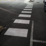 Pedestrian crossing line marking