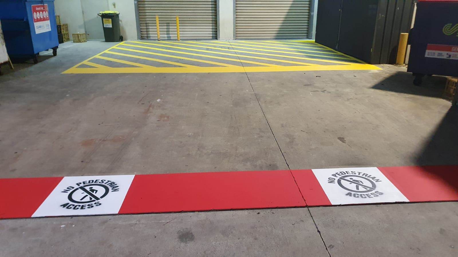 Loading Dock line marking- Nepean Shopping Village
