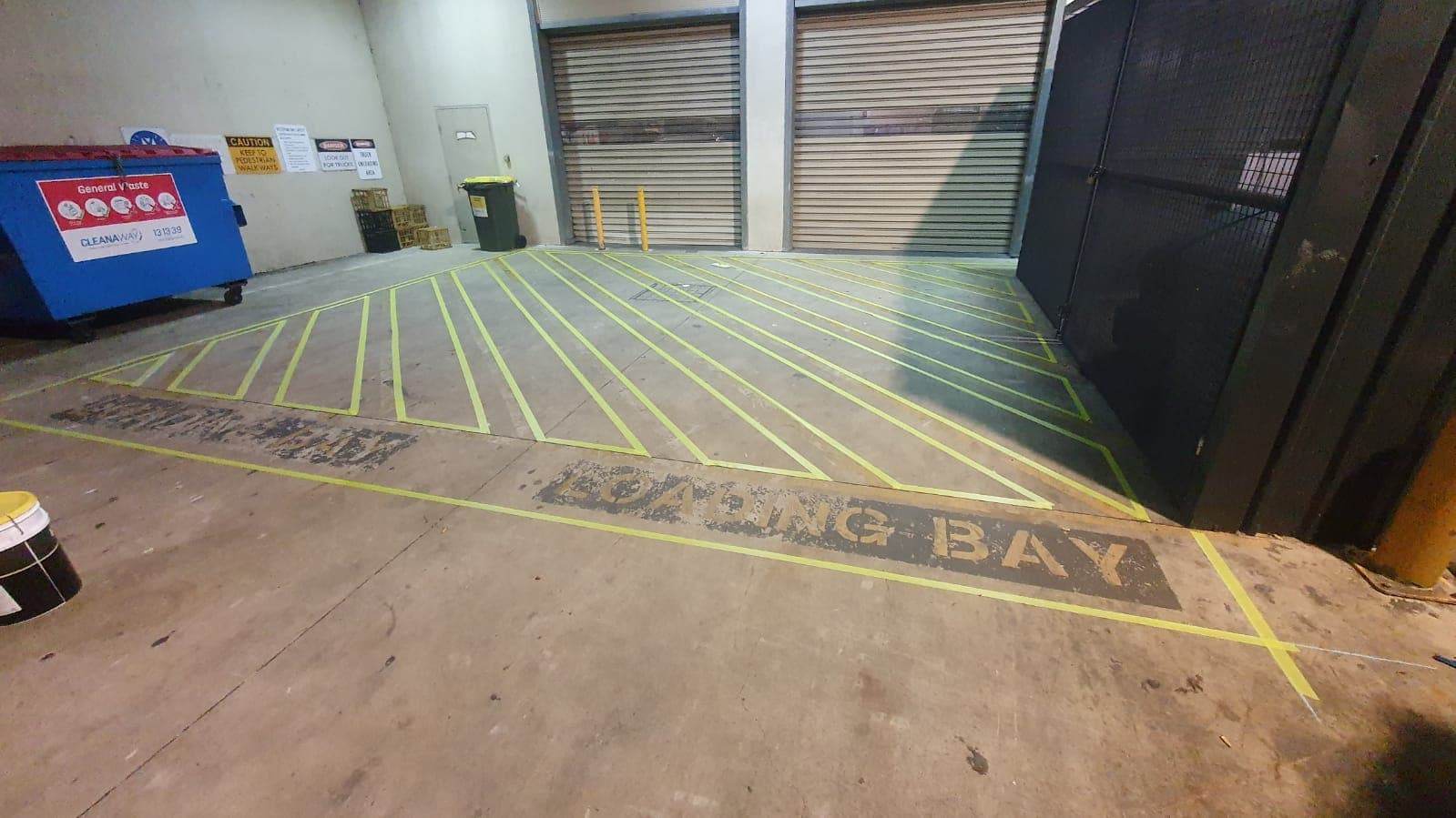 Loading Dock line marking- Nepean Shopping Village